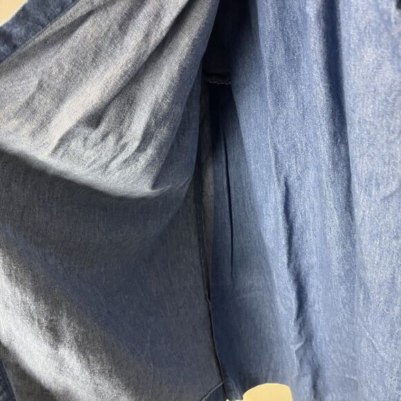 Vintage 90s LL Bean Jean Wrap Skirt Cotton Denim Size 12 High Rise USA Made - Picture 3 of 7